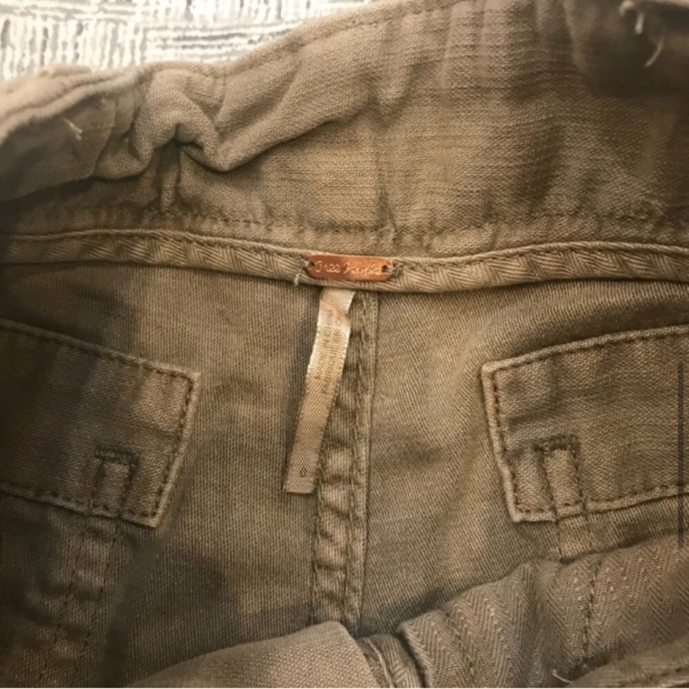 NWT Free People Stand-Off Beige Distressed Shorts - Picture 6 of 8